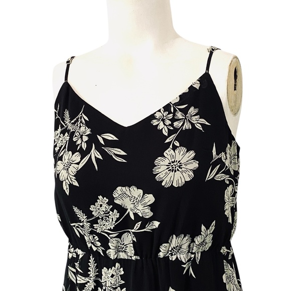 J.Crew Mercantile Black Floral Maxi Dress Sz 4 Small Sleeveless V-Neck Long - Picture 3 of 8